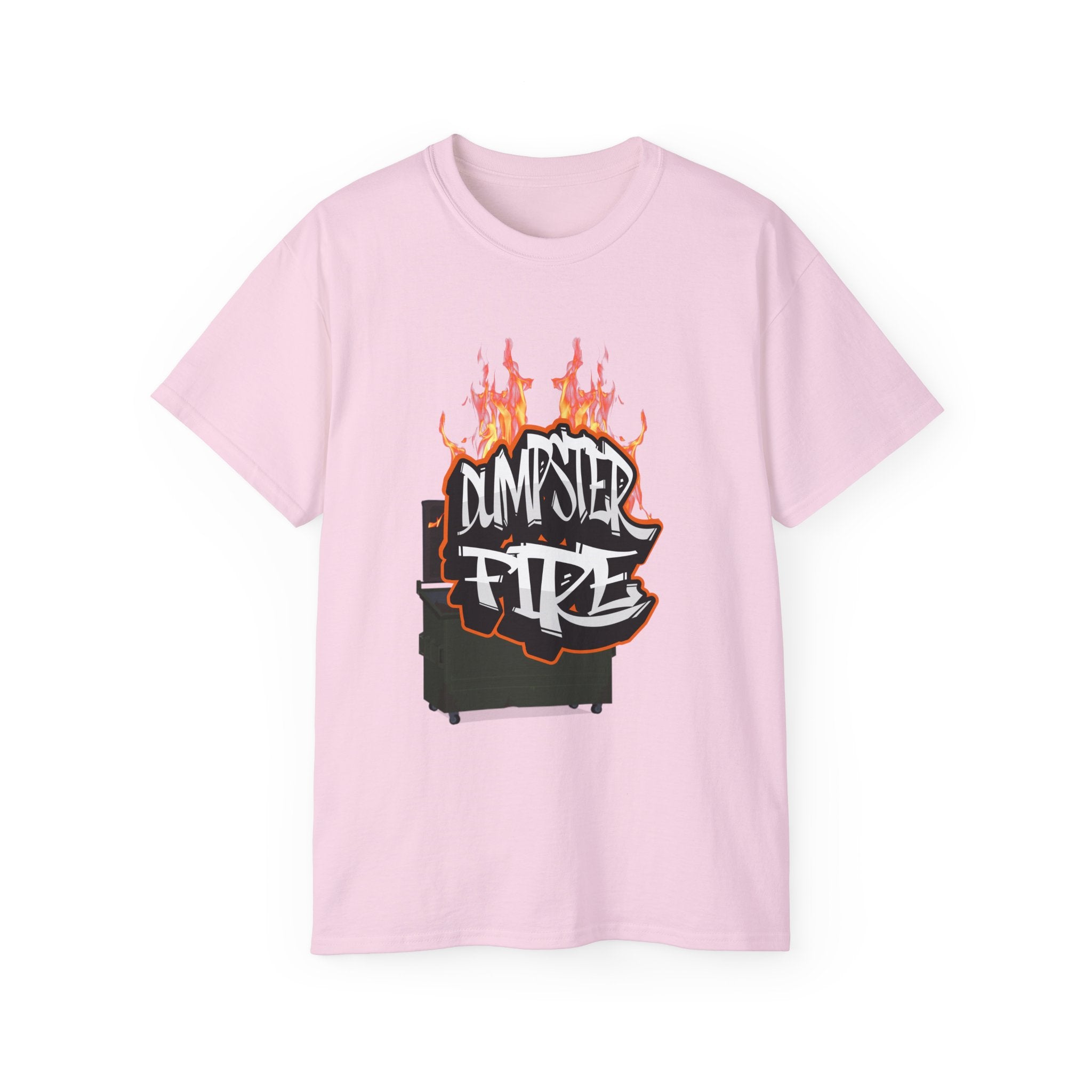 Dumpster Fire - Unisex T-Shirt (Front) - Damned Threads
